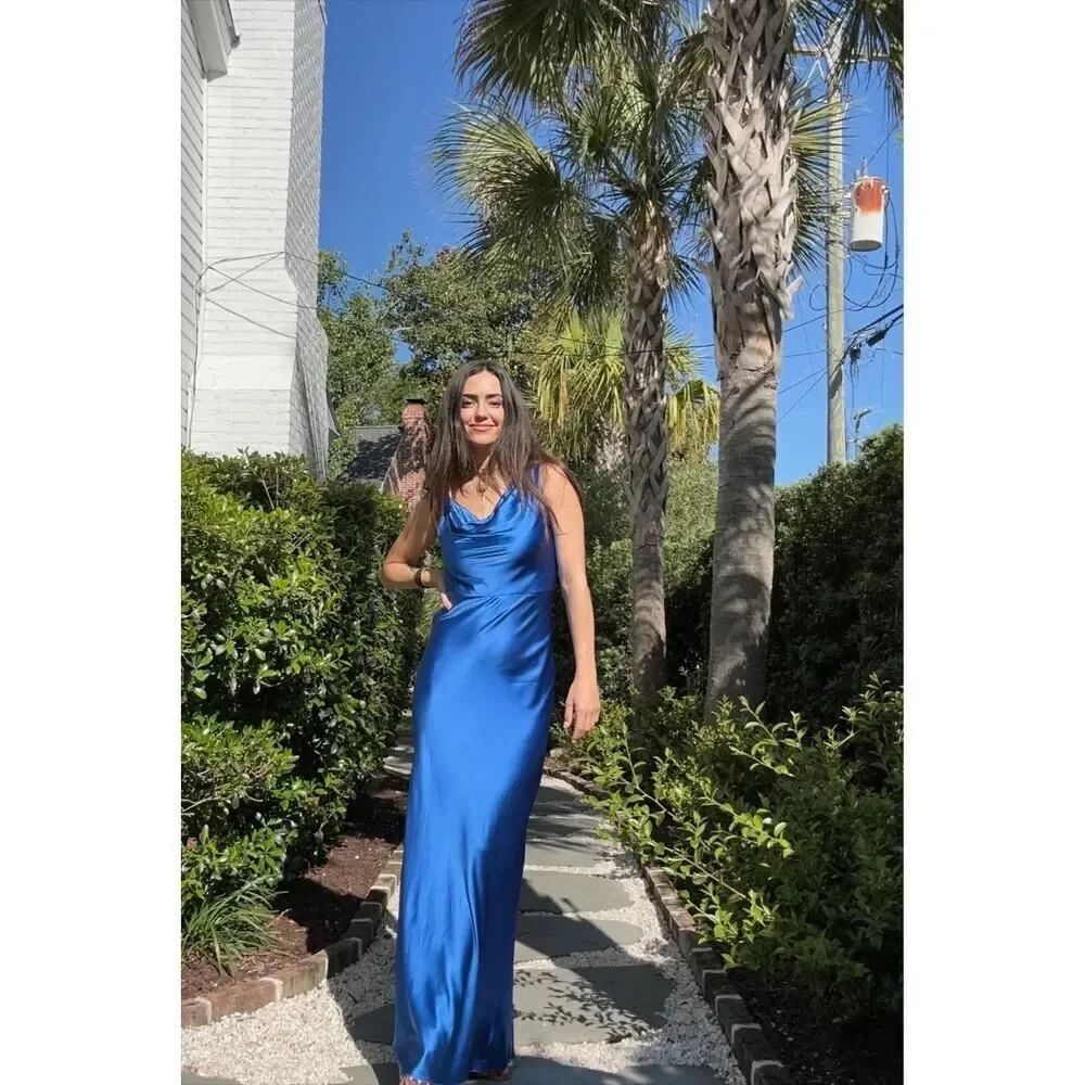 Veronica Beard silk Sanderson Dress in Azure Blue US8